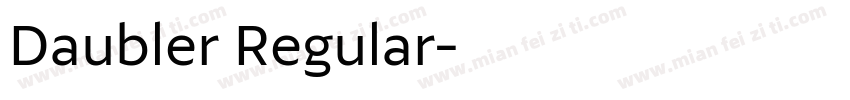 Daubler Regular字体转换